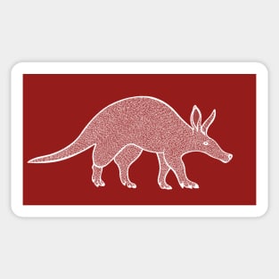 Aardvark - hand drawn African Animal ink art design Sticker